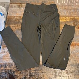 Lululemon size 6 dark olive base pace high-rise running tight